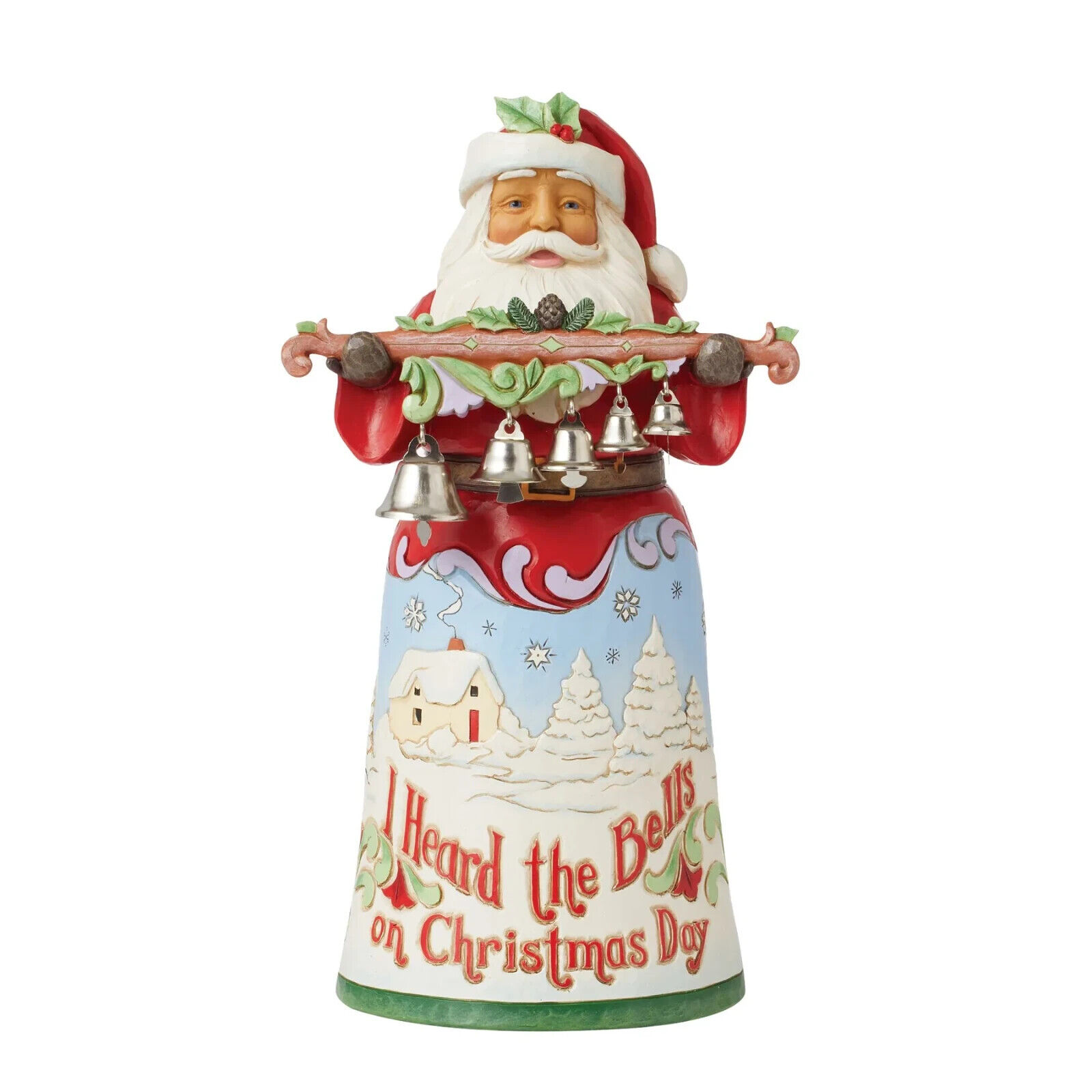 Jim Shore SANTA SONG SERIES FIGURINE-I HEARD THE BELLS ON CHRISTMAS DAY 6015497