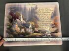 VTG Thomas Kinkade THE MOUNTAIN CHAPEL Plaque Plate Shows THE SERENITY PRAYER