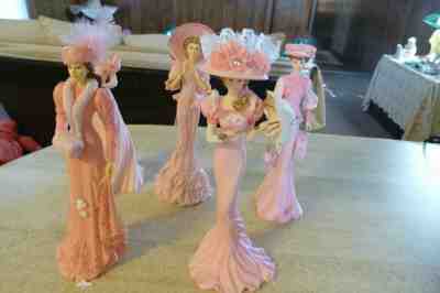 5  Thomas Kinkade Vision of Hope Figurines Pink Ladies 2007