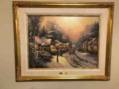 Thomas Kinkade Limited Edition Village Christmas 24 x 18 RE