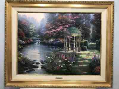 Thomas Kinkade GALLERY PROOF GARDEN OF PRAYER Highlighted canvas 25.5 x 34 COA 