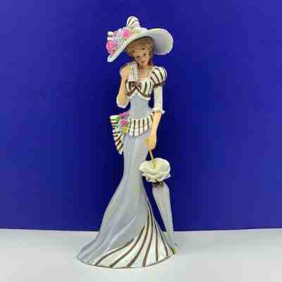 Thomas Kinkade ladies lamplight village figurine RARE sculpture Love Letters hat