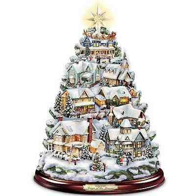 Thomas Kinkade Season of Song Sculpture Musical & Lighted Christmas Decor 