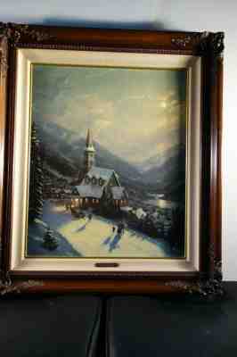 Thomas Kinkade Moonlit Village Canvas