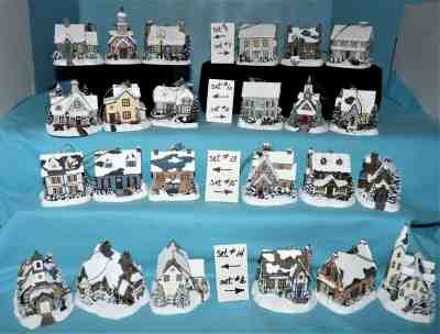 SETS 9 Thru 16 Bradford Kinkade WINTER MEMORIES ILLUMINATED HOUSES~24 Ornaments