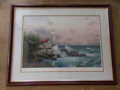 Thomas Kinkade Beacon Of Hope Framed Under Glass Lithograph  