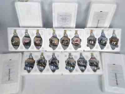 Lot 15 Thomas Kinkade Shoreline Splendors Ornaments w/COA,Box Christmas Bradford