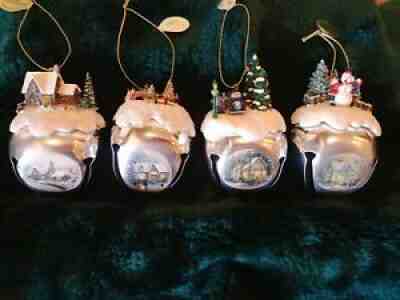 Ashton Drake Galleries Thomas Kinkade 1993 Bells 32 Ornaments/ Set Of 4 /8 Bags