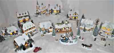 Thomas Kinkade Christmas Village Hawthorne Cottages Collectible Original Boxes