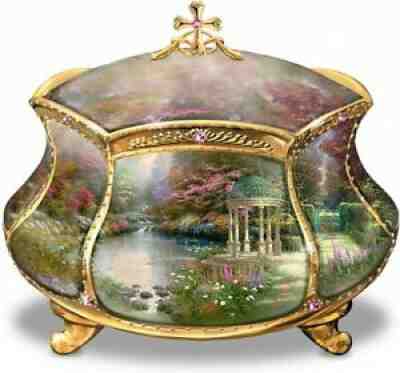 Thomas Kinkade Garden of Prayer Faith Music Box New