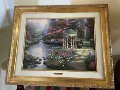 Thomas Kinkade Garden of Prayer Publishers Proof P/P 18x24 Tom highlighted