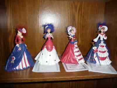 LOT/4 THOMAS KINKADE FREEDOM'S IN FASHION COLLECTION FIGURINES