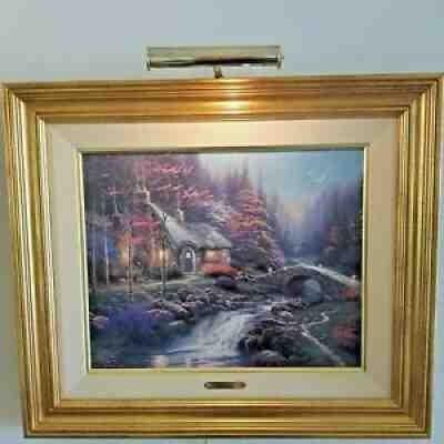 Thomas Kinkade S/N 16x20 TWILIGHT COTTAGE Canvas (Cottages of Light II) w/ Frame