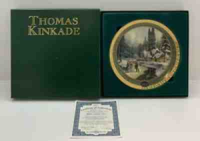 2012 "Holiday at Winter's Glen" 9.25" Plate Thomas Kinkade & Bradford Exchange