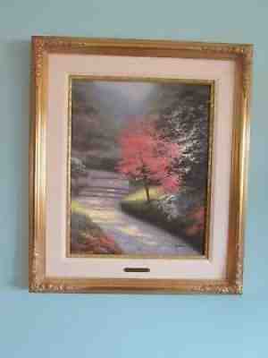 Thomas Kinkade Afternoon Light Dogwood 20x16 Framed ME 4/4 Canvas Painting