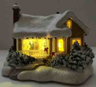 Thomas Kinkade ~ Teleflora, Childhood Home 2008 Lighted Christmas House ...