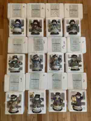 Bradford Exchange Thomas Kinkade Heirloom Classics SNOWMAN Collection Set of 12
