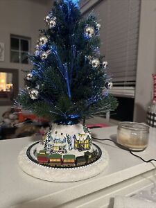 Thomas Kinkade Holiday Sparkle Color-Changing Fiber-Optic Christmas Tree & Music