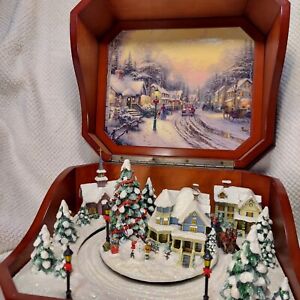 Thomas Kinkade Holiday Memories Christmas Music Box - Used/Working