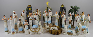 Thomas Kinkade Elegant Blessings Hawthorne Village Nativity Bethlehem 26 Pieces