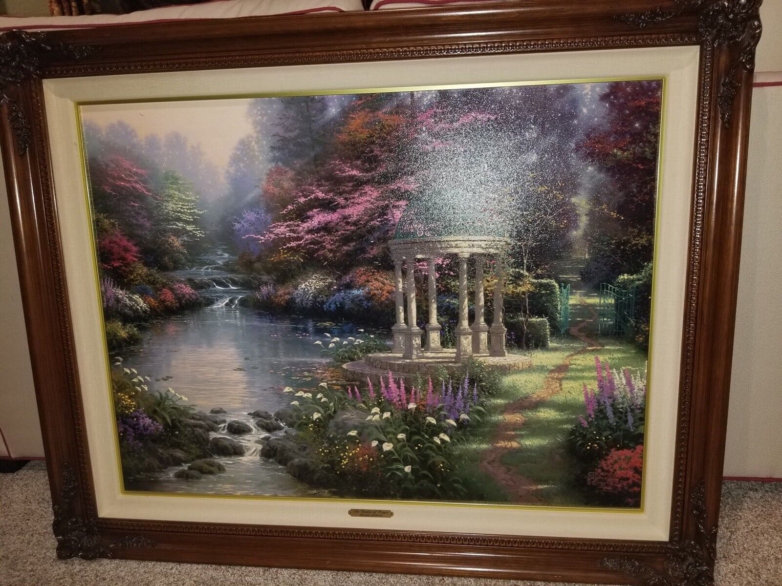Thomas Kinkade’s ‘The Garden of Prayer’ limited edition (3185/4950) framed