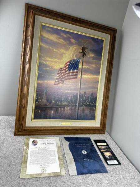 Thomas Kinkade The Light of Freedom S/N Edition #826 of 2950 Canvas 18x24 w/ COA