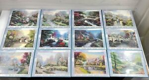 12 Thomas Kinkade Bridges Of Life Collector Plates Issues 1-12 Bradford Exchange