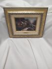 Twilight Cottage Canvas Painting by Thomas Kinkade in 12x10 Frame with COA