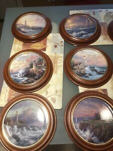 Thomas kinkade plates framed by Van Hygan & Smythe - collector limitted edition