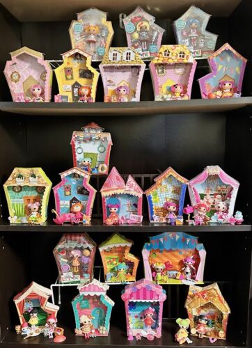 HUGE Lot 41 EUC 2010-2016 Mini Lalaloopsy Dolls w Accessories, Houses (Displays)