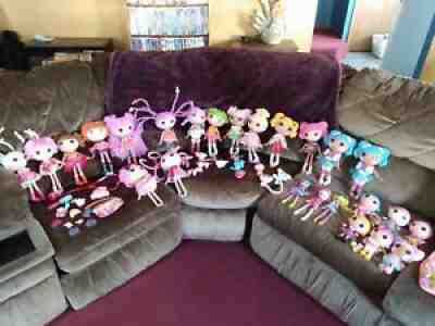 HUGE Lalaloopsy collection lot MUST SEE minis sisters case