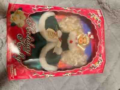 vintage 1998 happy holiday barbie doll