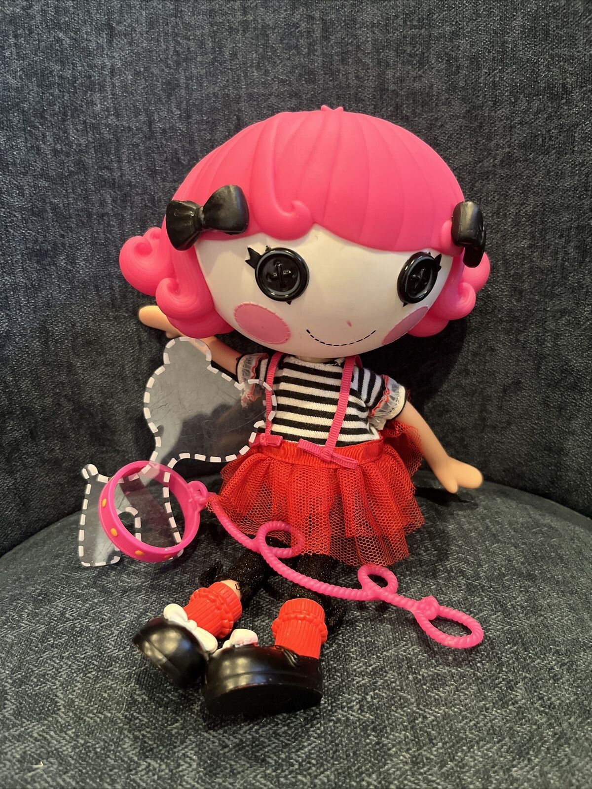2011 LALALOOPSY Doll Charlotte Charades Mime Large Full Size Doll Toy  w/ dog