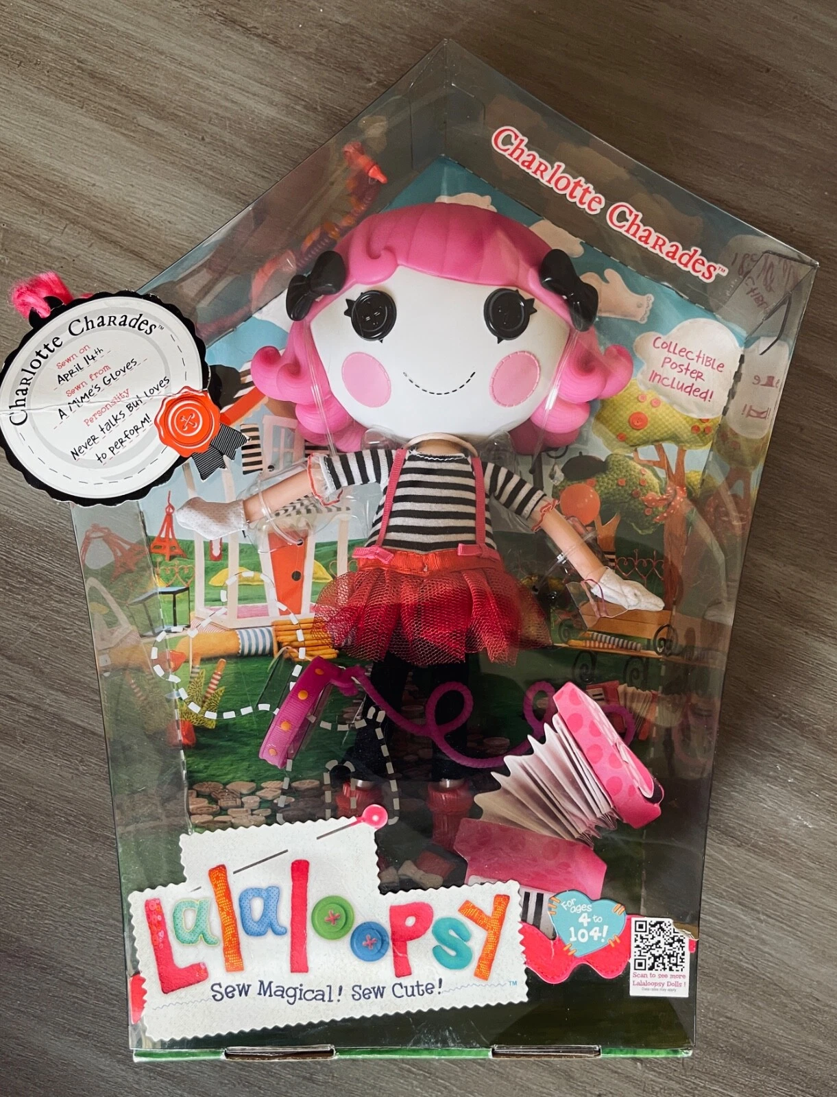 Lalaloopsy CHARLOTTE CHARADES Full Size Doll - Original Edition-RARE-New in Box!