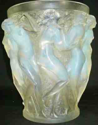 $35,000  ORIGINAL René LALIQUE OPALESCENT BACCANTES GLASS VASE 1920’s SOLD AS IS