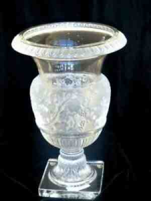 Lalique Versailles Large Vase 1978 France Vintage Glass Urn