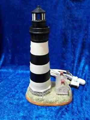 Lefton Bodie Island Lighthouse Lamp with power cord and on/off light switch