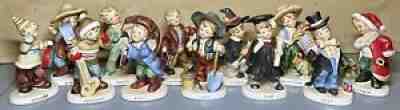Vintage LEFTON #2300 Complete Birthday Month Ceramic Figurine Set of 12 RARE