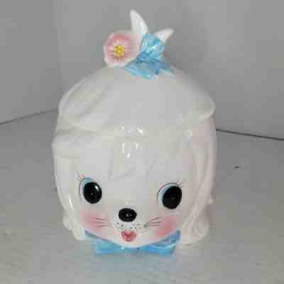 Vtg MCM Lefton 4021 Rare Cookie Jar Maltese Dog Puppy Mr Toodles Anthropomorphic