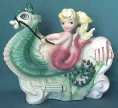 Vintage lefton’s mermaid on discount seahorse collection