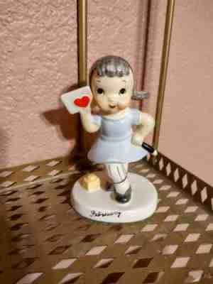 Napco Lefton Japan Girl Vintage Figurine Birthday Angel February