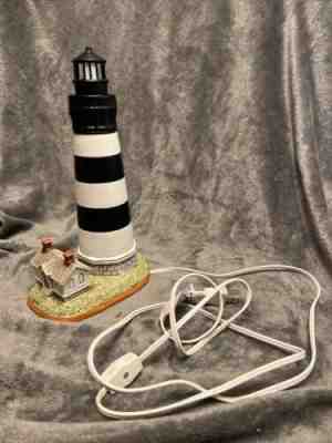 Bodie Island LIGHTHOUSE Lamp ceramic 1993 LEFTON North Carolina Collection
