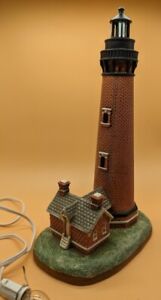 1996 Lefton Historic American Lighthouse Currituck Beach NC Large 13" Light Up