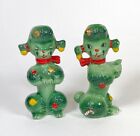 Vintage Lefton Napco Chrismtas Anthropomorphic Poodle Candle Holders Japan MCM