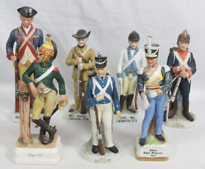 Lot of 7 Lefton Goebel Sadek Military Figurines Historic Infantry Dragoon Baylor