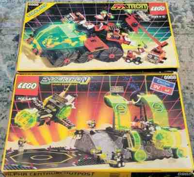 Lego Blacktron Outpost #6988 & #6989 Complete w/Instructions