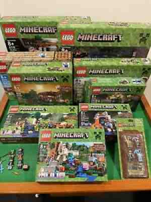 Minecraft LEGO Lot 11 Sets 21113 21114 21115 21116 21118 21119 21121 21127 21123