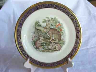 Lenox woodland wildlife Boehm collector plate Cottontail Rabbits 1975 in box