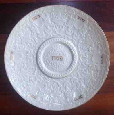 The Seder Plate By Lenox 13". 19th Century.  The Jewish Museum Collection.