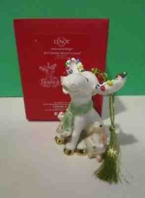 LENOX 2015 annual MOOSE MERRY MOOSE CHOIR ornament NEW in BOX - MARCEL -